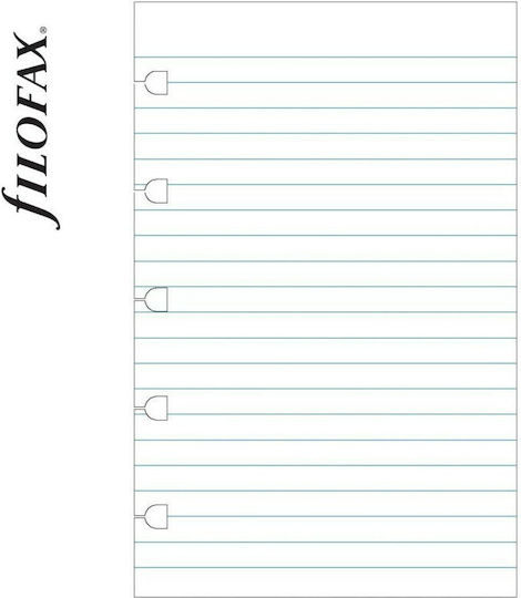 Filofax Carnet 32 Foi cu Pagini Albe Alb