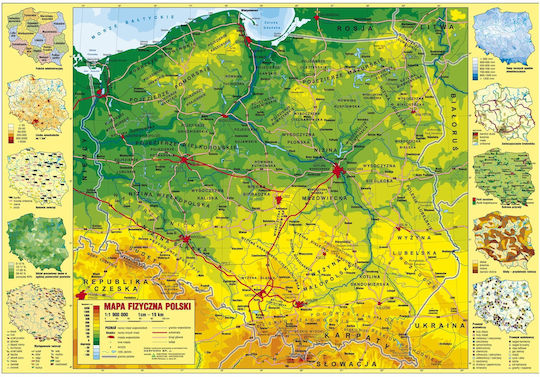 Derform Map Of Poland Mauspad Groß (495mm) DF-POPF-03983