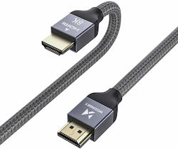 Wozinsky WHDMI-30 HDMI 2.1 HDMI мъжки - HDMI мъжки 3м Сив