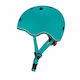 Globber Kinderfahrrad- / Rollerhelme Scooter / Fahrrad City Grün mit integrierter LED-Lampe