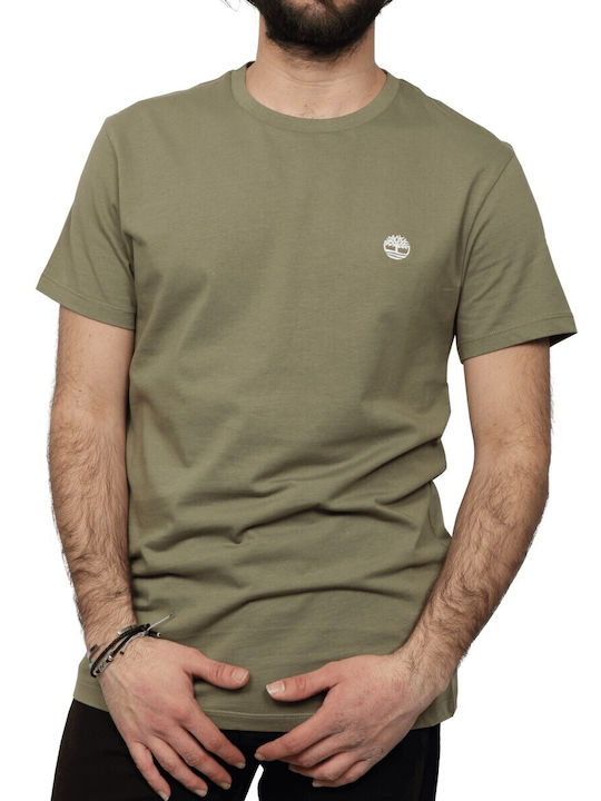 Timberland River Ανδρικό T-shirt Κοντομάνικο Λαδί