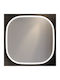 Martin Bathroom Mirror Led made of MDF 80x80cm Beige