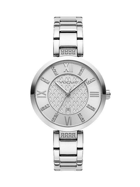 Vogue Uhr mit Silber Metallarmband