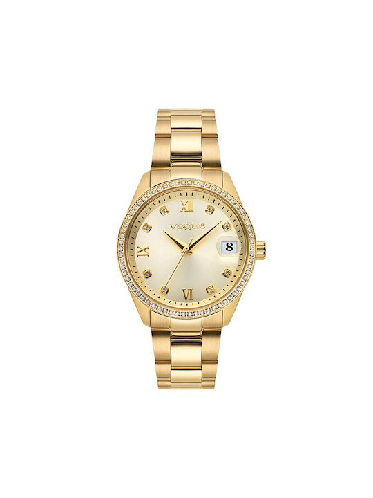Vogue Watch with Gold Metal Bracelet