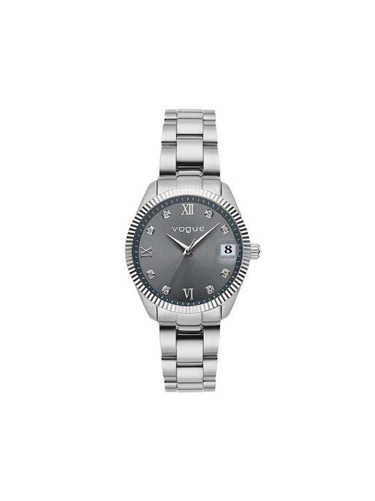 Vogue Mini Watch with Silver Metal Bracelet