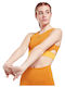 Reebok Women's Athletic Crop Top Sleeveless Orange