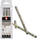 Royal Talens Pigma Micron Μαρκαδόροι Σχεδίου Black Σετ 3τμχ