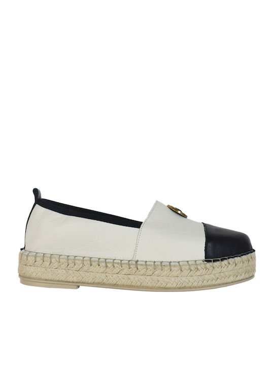 Komis & Komis Women's Leather Espadrilles White