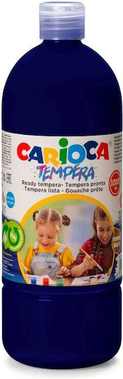 Carioca Τέμπερα Ζωγραφικής Dark Blue σε Μπουκάλι 1000ml