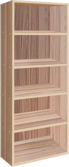 Bookcase Vanja Natural 60x24x170cm