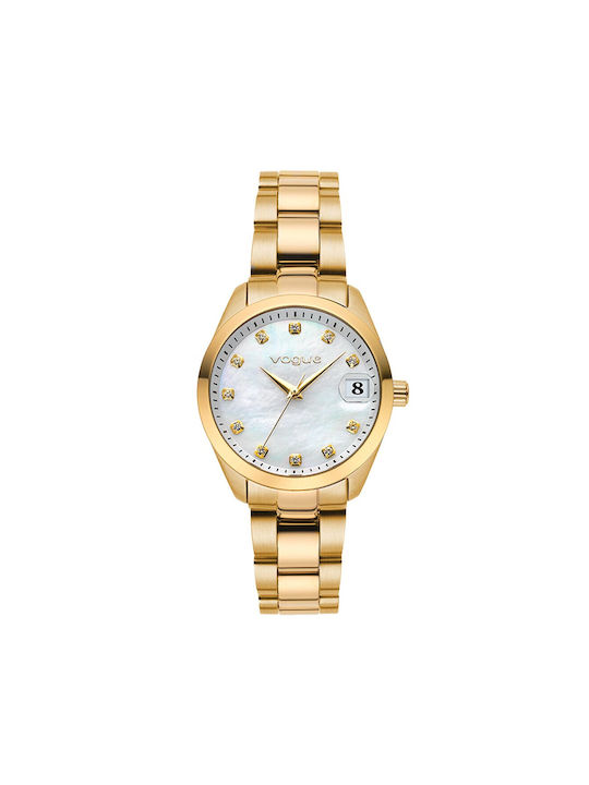 Vogue Mini Watch with Gold Metal Bracelet