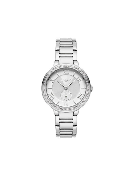 Vogue Uhr mit Silber Metallarmband