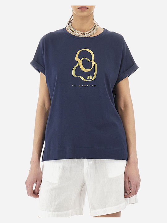 La Martina Feminin Tricou Albastru marin