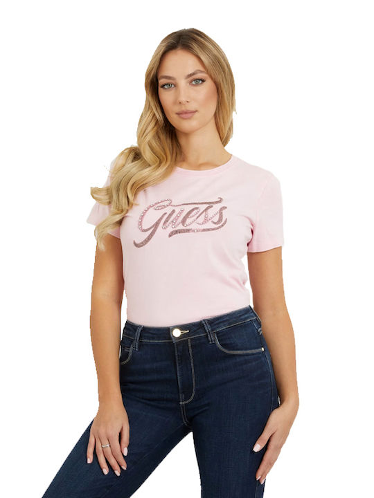 Guess Women's Athletic T-shirt Fuchsia