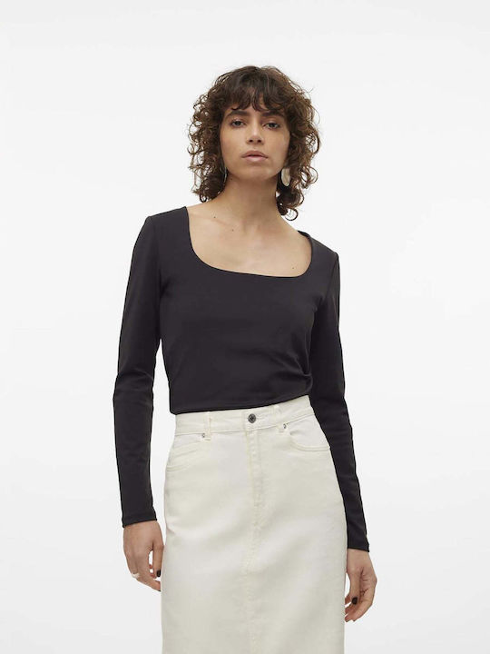 Vero Moda Women's Summer Blouse Long Sleeve Black