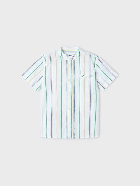 Mayoral Kids Striped Shirt Green