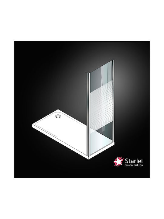 Starlet SPS70S-100 Fixed Side for Shower 69-72x180cm Stripes Chrome