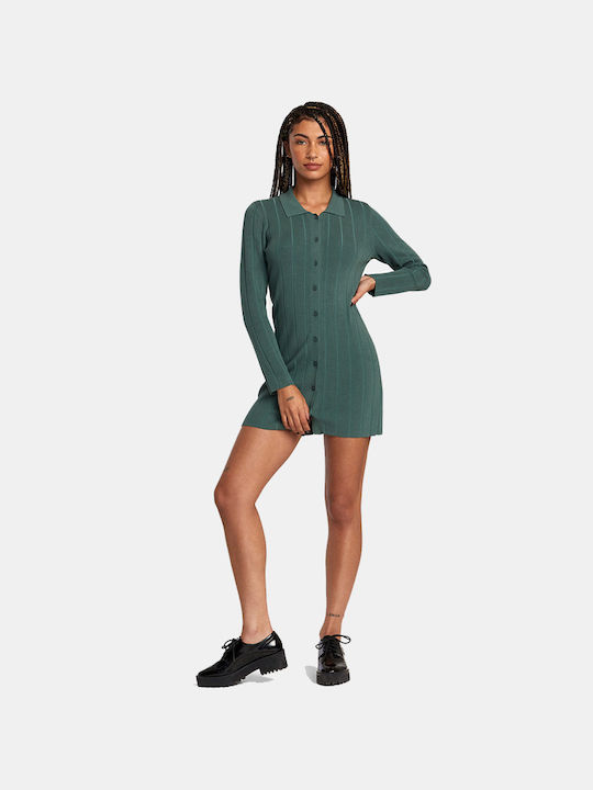 RVCA Mini Shirt Dress Dress Green