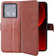 Crazy Horse Brieftasche Synthetisches Leder / Kunststoff / Silikon Braun (Xiaomi 13T / 13T ProXiaomi 13T / 13T Pro)