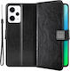 Crazy Horse Wallet Δερματίνης / Πλαστικό / Σιλικόνης Μαύρο (Redmi Note 12 5G / Poco X5 5G)