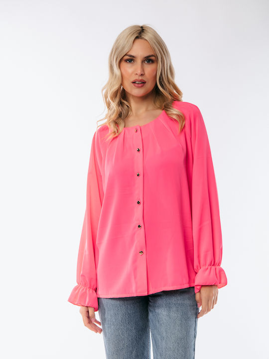 Dress Up Women's Long Sleeve Shirt Pink