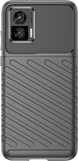Erbord Umschlag Rückseite Silikon Schwarz (Motorola Edge 30 Neo 5G)