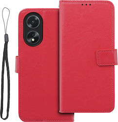 Crazy Horse Wallet Κόκκινη (Oppo A38 4G)
