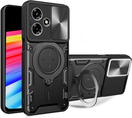 Infinix Back Cover Μεταλλικό Μαύρο (Infinix Hot 30 4G, CamShield Slide)