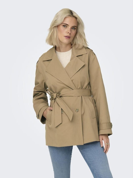 Only Women's Short Lifestyle Jacket for Winter Brown