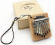 8 Νότες Φυσικό Ξύλο Θήκη Kalimba