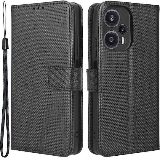Smart Brieftasche Synthetisches Leder Schwarz (Poco F5 / Redmi Note 12 Turbo)