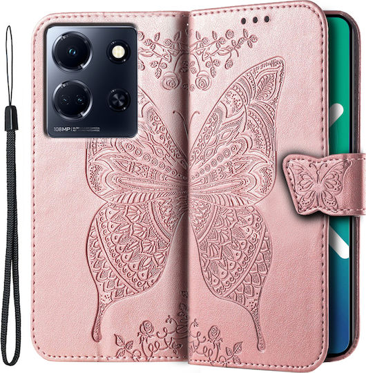Infinix Buchen Sie Synthetisches Leder / Kunststoff / Silikon Rosa (TCL 30 / 30+ / 30 5G)