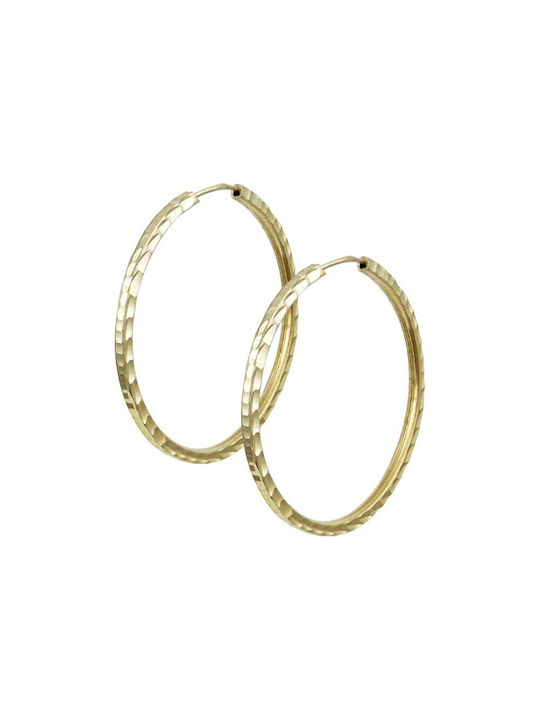 Earrings Hoops made of Gold 14K