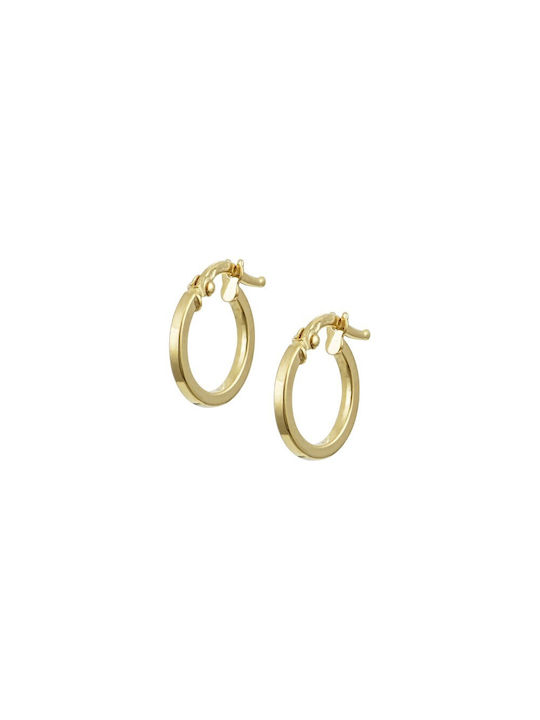 Earrings Hoops made of Gold 14K