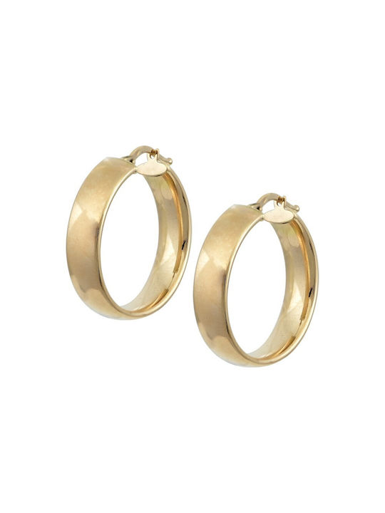 Earrings Hoops made of Gold 14K