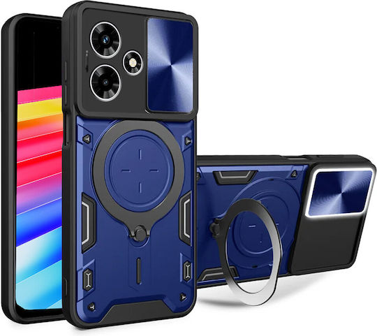 Infinix Back Cover Μεταλλικό Μπλε (Infinix Hot 30 4G, CamShield Slide)