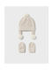 Mayoral Kids Beanie Set with Gloves Knitted White