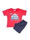 Trax Kids Set with Shorts Summer 2pcs Red