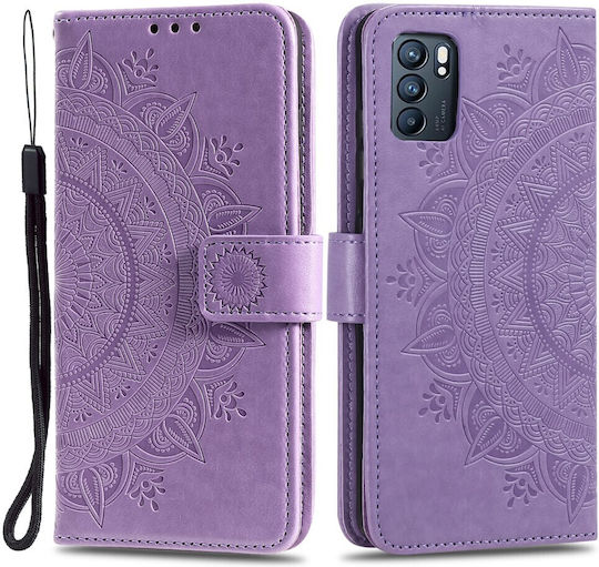 Erbord Book Piele artificială / Plastic / Silicon Violet (Oppo Reno6)