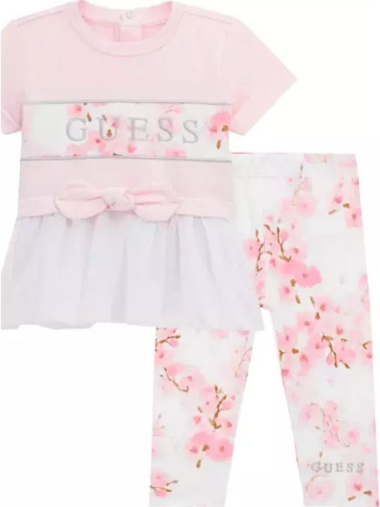Set pentru copii cu colanți Vară 2buc Pink