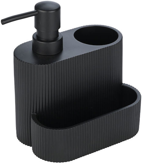 Estia Dispenser Bucătărie Plastic cu Suport pentru Burete Negru 250ml Estia Dispenser Bucătărie Plastic cu Suport pentru Burete Negru 250ml