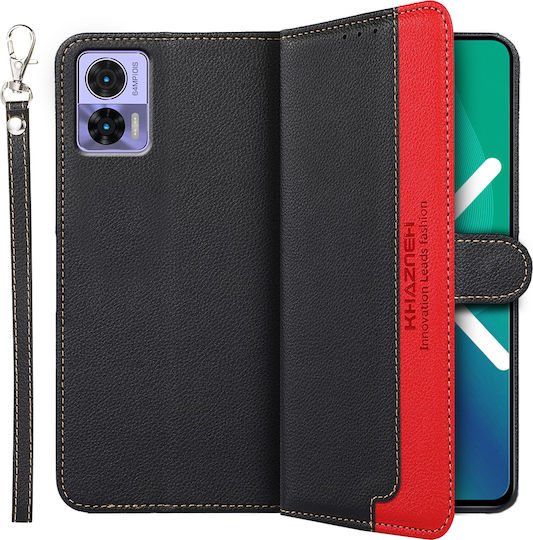 Khazneh Книга Изкуствена кожа Черен (Motorola Edge 30 Neo 5G)