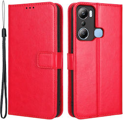 Crazy Horse Портмоне Червеη (Infinix Hot 20i)