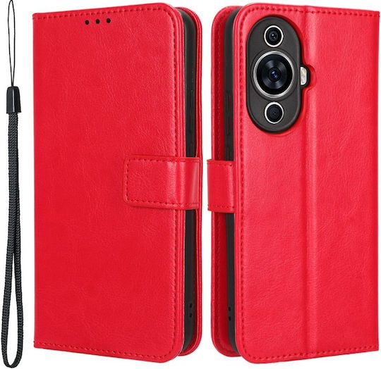 Crazy Horse Wallet Δερματίνης / Πλαστικό / Σιλικόνης Κόκκινο (Huawei Nova 11 Pro)