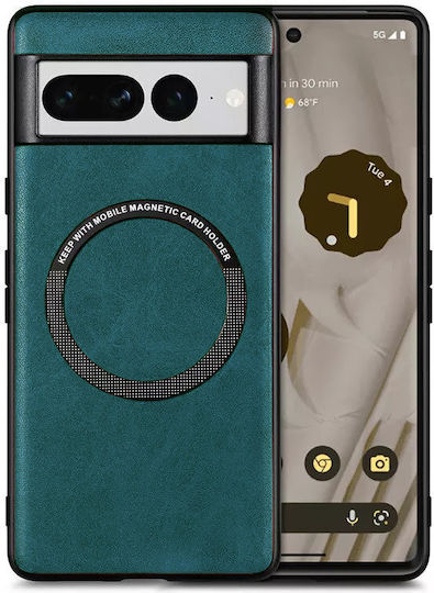 Umschlag Rückseite Leder / Synthetisches Leder / Silikon Grün (Google Pixel 7 Pro)