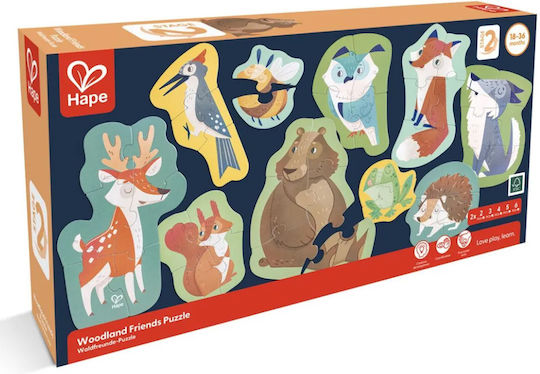 Wooden Kids Puzzle The Friends of the Forest 40pcs Hape