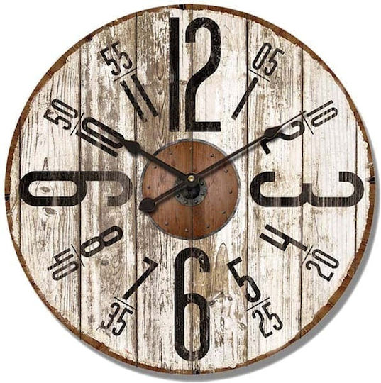 Artekko Antique Wall Clock Wooden Brown