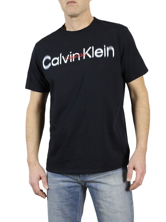 Calvin Klein Bluza Bărbătească cu Mânecă Scurtă Neagră