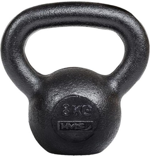 HMS Kettlebell aus Gusseisen 8kg Schwarz