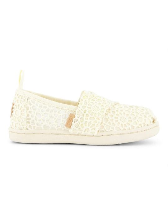 Toms Kids Espradrilles with Hoop & Loop Closure Beige